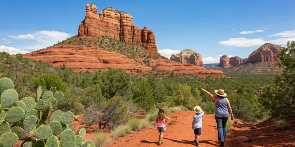 Family enjoying affordable Sedona activities.
