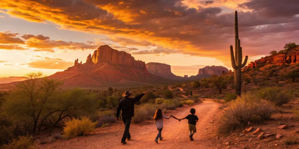 Arizona family fun for all ages amid red rocks and cacti.