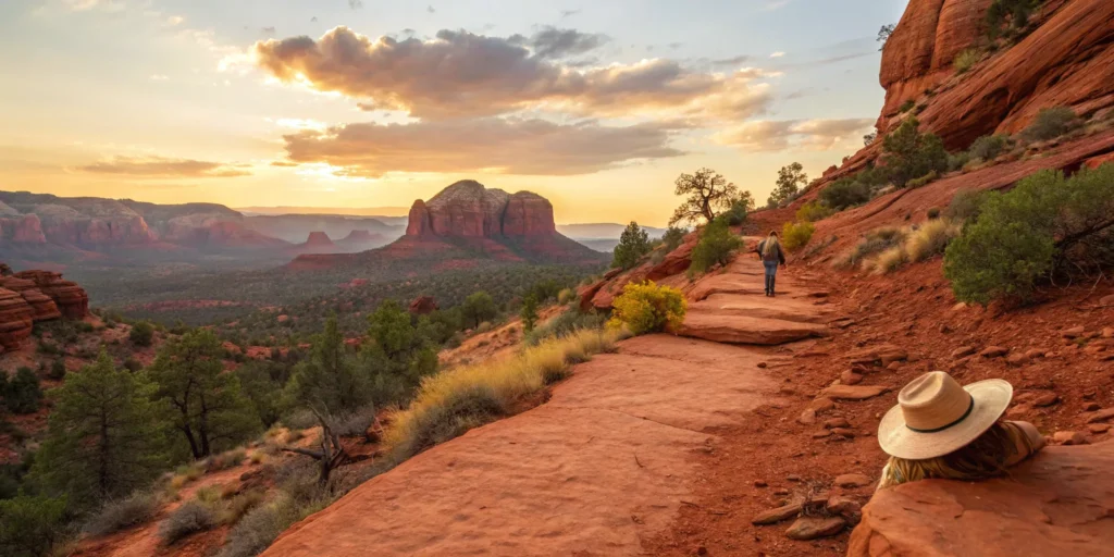 Red rock sunset hike near Cottonwood, Arizona.