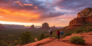 Group enjoying a Sedona sunset.